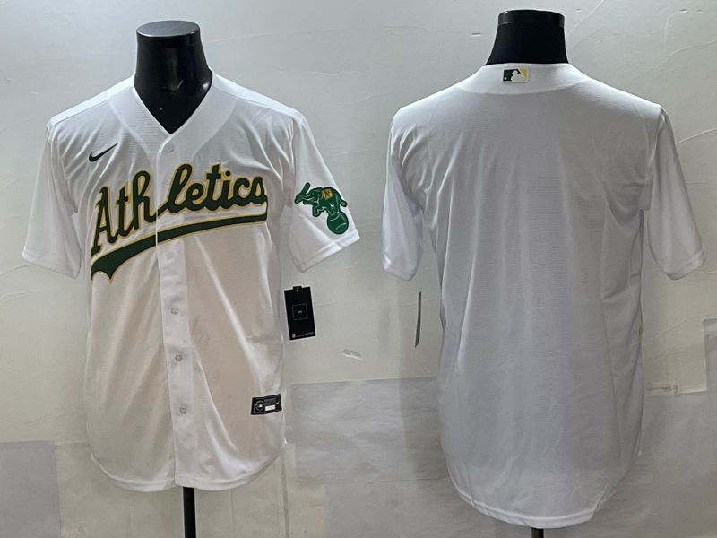 Men Oakland Athletics Blank White Nike 2025 MLB Jersey 01